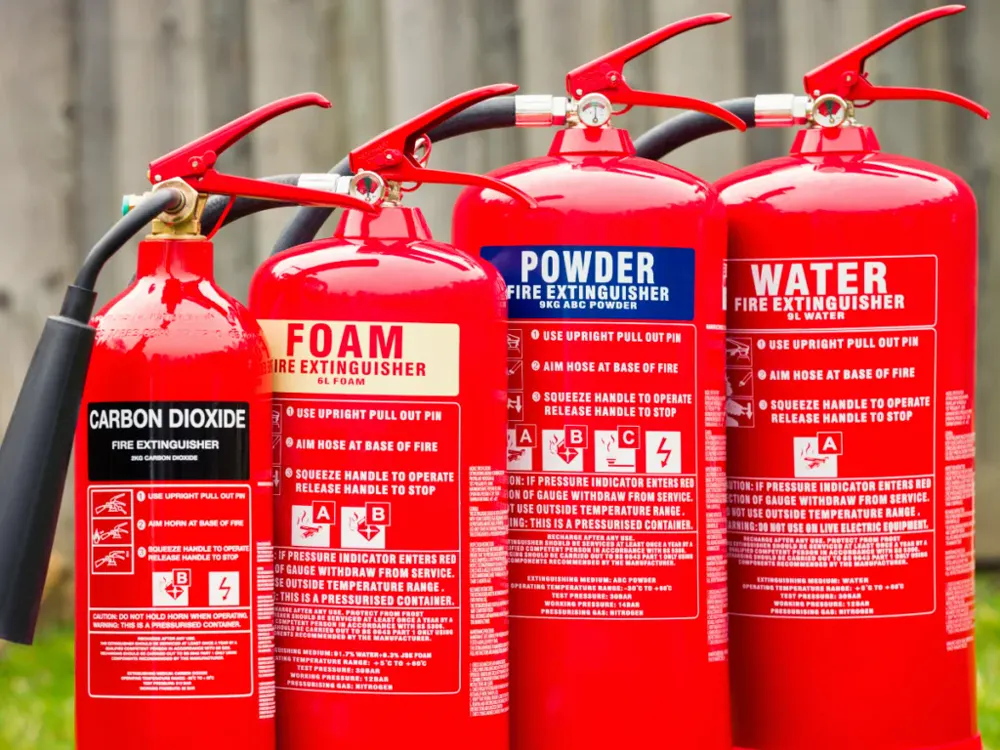 Fire extinguishers and hoses
